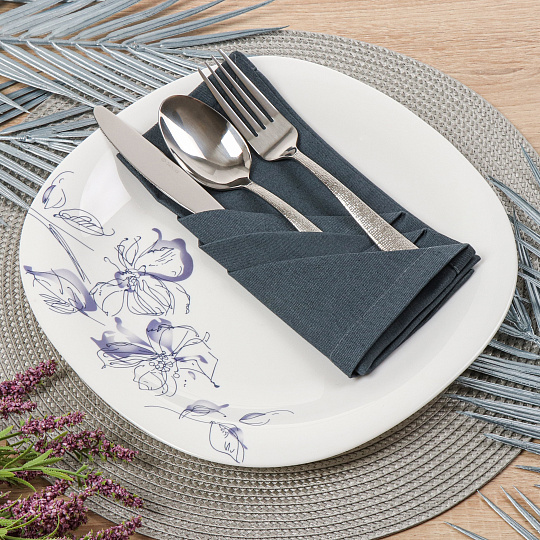 Сервиз столовый стеклокерамика, 19 предметов, на 6 персон, Daniks, Авиньон, белый