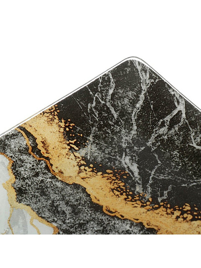 Тарелка десертная сервировочная, стекло, 20х30 см, прямоугольная, Флюид, Daniks