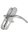 Замок врезной Омега, ЗВ4-55.23, БП-00016657, ручка в комплекте, цилиндровый, хром - фото 2