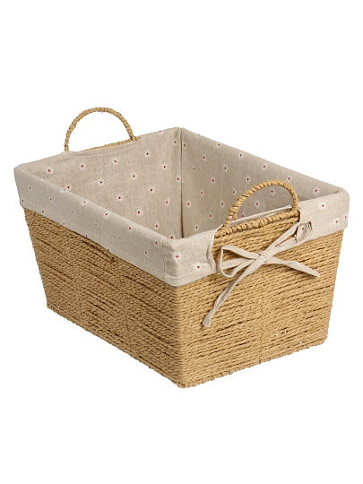 Корзина плетеная, прямоугольная, с ручками, 35*25*19 см, Y4-9674