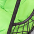 Подвесное кресло Кокон, 1-мест, 70х95х200 см, 120 кг, Ренессанс, темно-коричневое, ротанг, подушка салатовая, D38 - фото 2