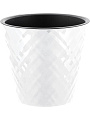 Горшок для цветов пластик, 1.6 л, 16х16х14.5 см, белоснежный жасмин, InGreen, Manhattan, IG670110048
