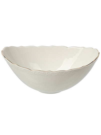Салатник фарфор, овальный, 19 см, 0.61 л, Кружево, Jewel, ПС0007-14