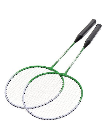 Ракетки для бадминтона 2 шт, 65х20 см, металл, чехол, в ассортименте, Y9-300