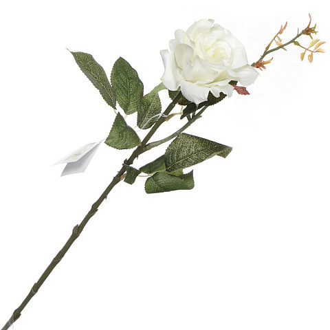 Цветок искусственный декоративный Роза, 78 см, кремовый, 16-0082