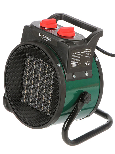 Пушка тепловая электрическая, Favourite, TSE-3000RS, 3 кВт, 218 м³/ч, керамический элемент, 2 режима, круглая, 138103002