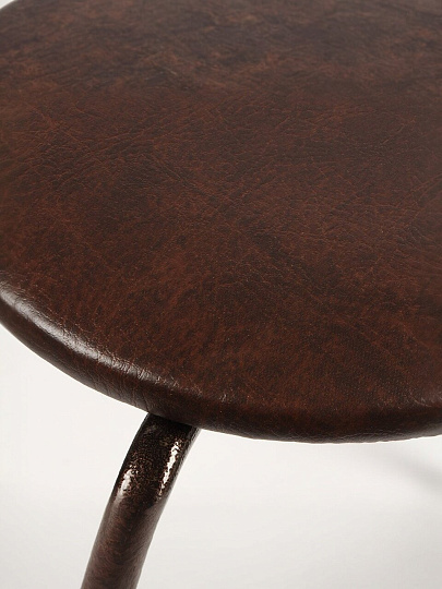 Табурет 310х310х425 мм, шоколад/медь, сиденье круглое, на 4-х металлических опорах, Оптима