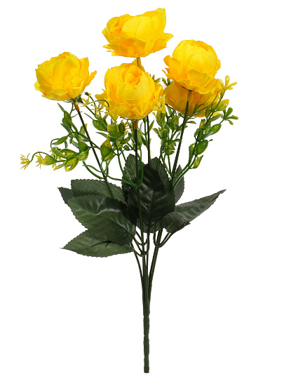 Цветок искусственный пасхальный, Роза, 6 головок, 38 см, в ассортименте, F49-178