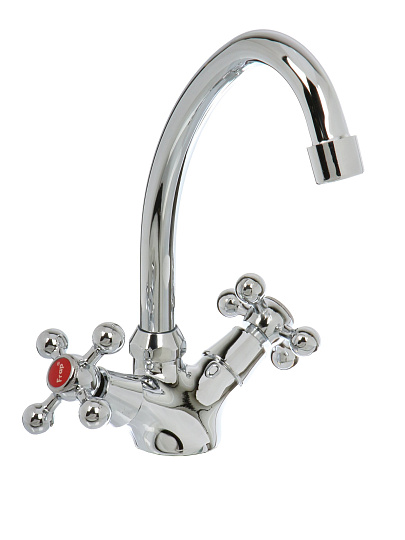 Смеситель для кухни, Frap, с кран-буксой, хром, F4119-2