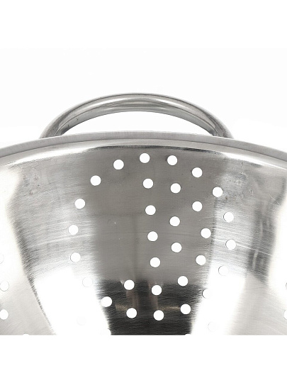 Дуршлаг нержавеющая сталь, 24 см, с ручкой, на ножке, серебристый, GS-08125-24