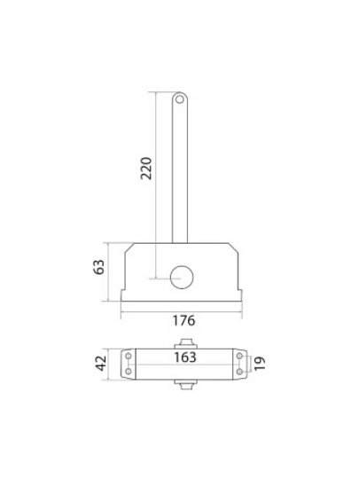 Доводчик дверной Trodos, TD-80, -35°C + 60°C °C, до 80 кг, коричневый, 272012