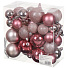 Елочный шар 52 шт, розовый, пластик, SYQC-012154 - фото 2