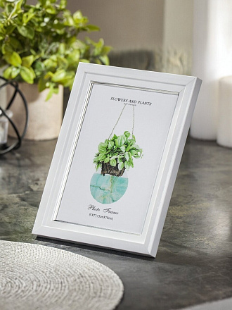 Фоторамка фото 13х18 см, белая, с внутренней окантовкой, Y3-1466