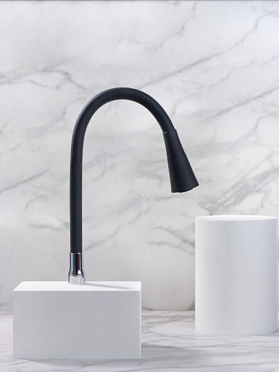 Излив смесителя силикон, внутренняя резьба, гибкий излив, 1 режим, 360 °, РМС, S55BL-D