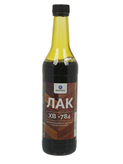 Лак Класс, ХВ-784, глянцевый, перхлорвиниловый, орех, для внутренних и наружных работ, 0.5 л