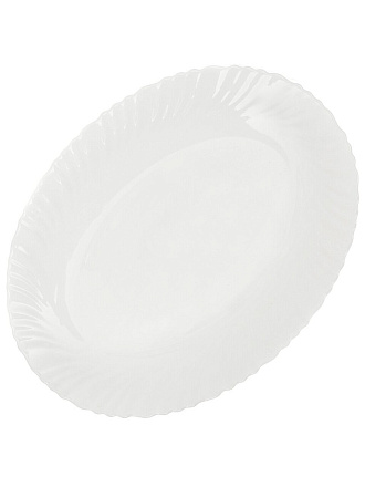 Блюдо стеклокерамика, овальное, 30 см, белое, Daniks, LHYP-120