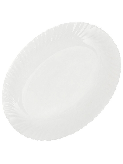 Блюдо стеклокерамика, овальное, 30 см, белое, Daniks, LHYP-120