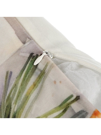 Подушка декоративная, 38х38 см, Цветы, 100% полиэстер, Микрос