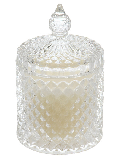 Свеча воск, в стеклянной банке, 7х11 см, 100гр, прозрач, Шейх