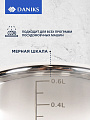 Ковш нержавеющая сталь, 0.8 л, крышка стекло, металлическая ручка, индукция, Daniks, GS-01311-12SP/SD-512S - фото 4