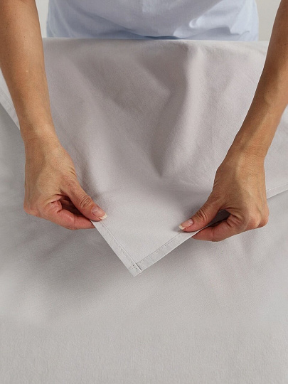 Простыня 1.5-спальная, 150 х 214 см, 100% хлопок, поплин, Silvano, Тауп