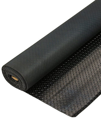 Дорожка 120х1000 см, прямоугольная, резина, покрытие напольное в рулоне, ребристая