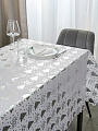 Скатерть 150х180 см, 100% полиэстер, Елочка, серебристая, A170021 - фото 2