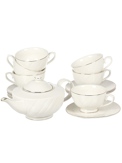 Набор чайный фарфор, 13 предметов, на 6 персон, 230 мл, Balsford, Грация Линар, 101-01079, подарочная упаковка