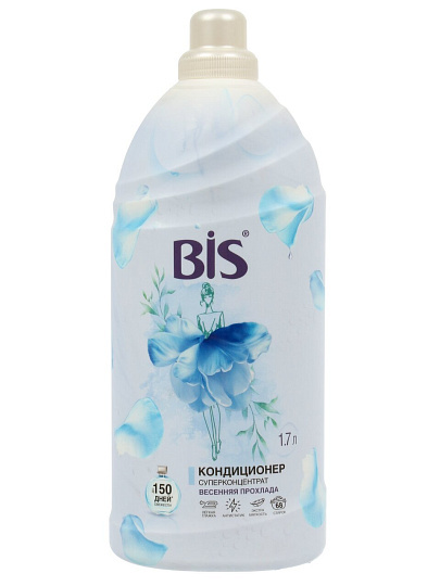 Кондиционер для белья BIS, 1.7 л, Весенняя прохлада, концентрат
