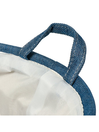 Корзина для белья, 40х50 см, цилиндрическая, полиэстер, синяя, Y6-6565