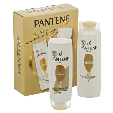 Набор подарочный для женщин, Pantene Pro-V, Интенсивное восстановление, шампунь 250 мл + бальзам 200 мл