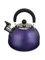 Чайник нержавеющая сталь, 2.5 л, со свистком, зеркальный, ручка пластиковая, Daniks, индукция, фиолетовый, MSY-021P - фото 4