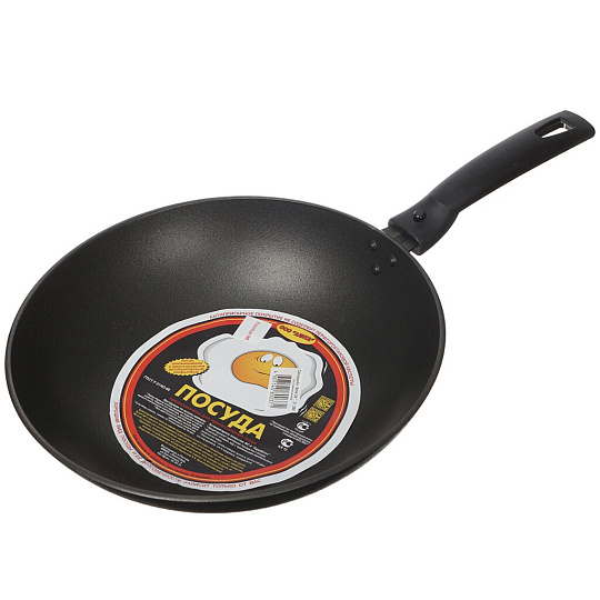 Сковорода-вок литой алюминий, 26 см, антипригарное покрытие, Алита, съемная ручка, 12101