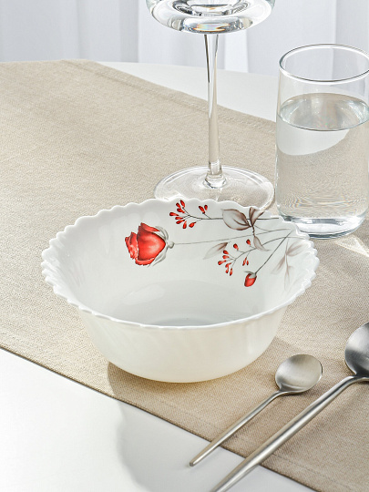 Салатник стеклокерамика, круглый, 18х6.5 см, 0.8 л, Вероника, Daniks, LHW70/220303