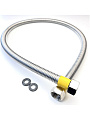 Подводка для газа 1/2''х0.5 м, г-г, сильфон ПВХ, Tuboflex