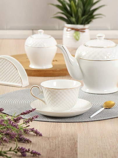 Чайная пара керамика, 2 предмета, на 1 персону, 250 мл, Daniks, Кембридж