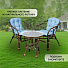 Мебель садовая Сиеста, стол, 50.2х50.2х55.3 см, 2 кресла, подушка голубая, 100 кг, AI-1808003 - фото 12