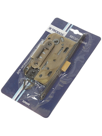 Защелка врезная, Trodos, SD600WC АВ, 202041, магнит, без ручек и сердцевины, бесшумная, бронза