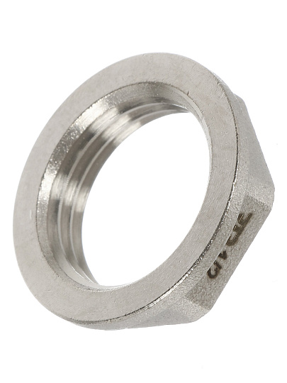 Контргайка 1/2", никель, с ребордой, индивидуальная упаковка, РосТурПласт