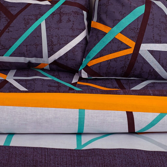 Постельное белье 1.5-спальное, простыня 150х214 см, 2 наволочки 70х70 см, пододеяльник 143х215 см, Этель, бязь, Урбан