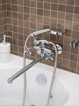 Смеситель для ванны, РМС, с кран-буксой, SL65-140