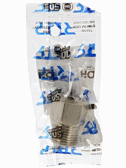 Переходник 12х1/2", ш-г, серебреный, наружная резьба, РосТурПласт