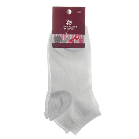 Носки для женщин, хлопок, белые, р. 23-25, средняя длина, 6С989