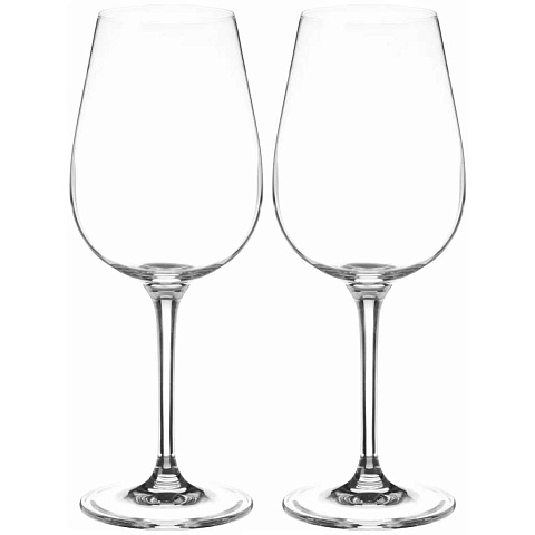 Бокал для вина, 580 мл, хрустальное стекло, 2 шт, Wilmax, Cristalline, в цветной упаковке, WL-888034/2C