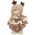 Фигурка декоративная текстиль, Девочка, 46 см, коричневая, Y4-9440 - фото 7