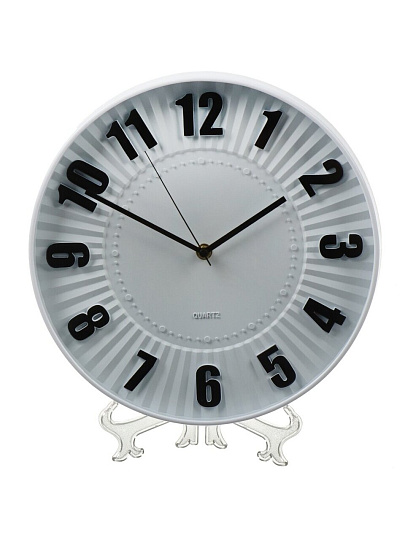 Часы настенные, кварцевые, 30 см, круглые, пластик, стекло, Y6-6065