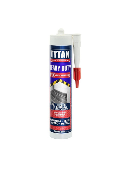 Клей Tytan, каучуковый, монтажный, бежевый, однокомпонентный, 310 мл, 62963, Heavy Duty