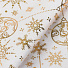 Скатерть 140х200 см, 100% полиэстер, Золотые снежинки и игрушки, T2022-028 - фото 4