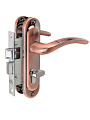 Замок врезной защелка, Vrata, 50/106-ЦМ70, 210263, ручка в комплекте, цилиндровый, медь