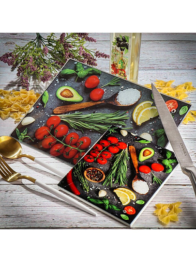 Подставка под горячее, керамика, квадратная, 16 см, Daniks, Розмарин